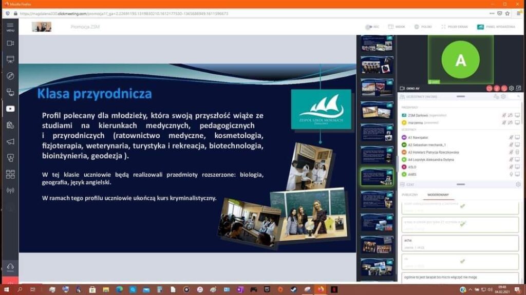 screen z prezentacji ZSM Darłowo
