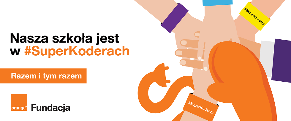 Plakat Nasza szkoła jest w #SuperKoderach