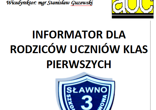 okładka z informatora klas pierwszych