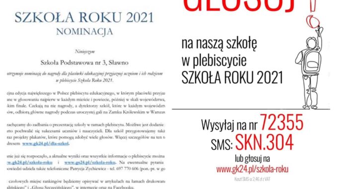 Plakat głosuj na SP3