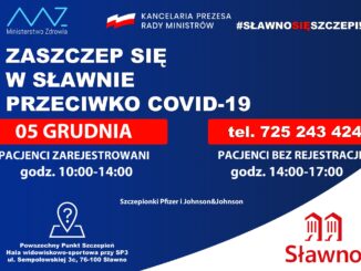 Plakat Sławno się szczepi