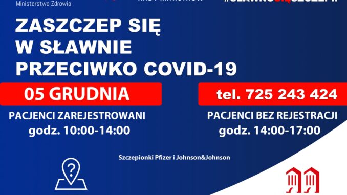 Plakat Sławno się szczepi