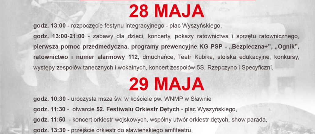 Plakat Orkiestry Dęte 52 Festiwal