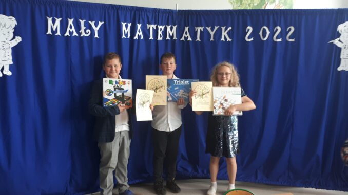 Uczniowie nagrodzeni w konkursie Mały Matematyk